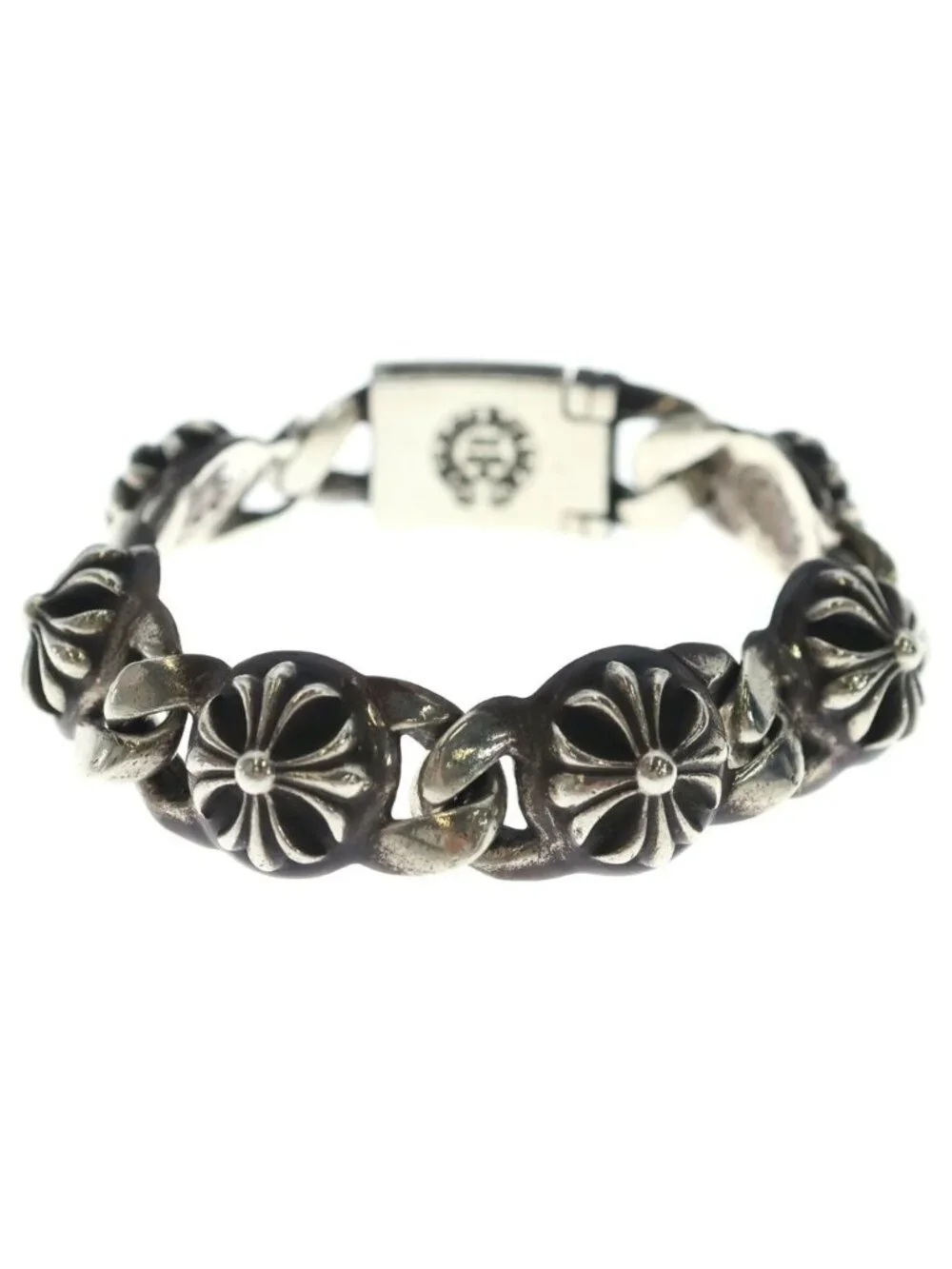 Chrome Hearts Cross Link Bracelet Silver